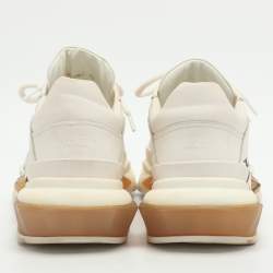 Pre Owned Valentino VLTN Bounce White Leather Sneakers Size 38