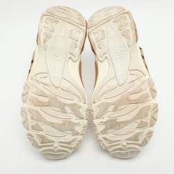 Pre Owned Valentino VLTN Bounce White Leather Sneakers Size 38