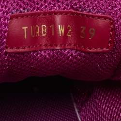 Pre Owned Valentino Vlogo Size 39 Multicolor Mesh and Suede Lace Up Sneakers