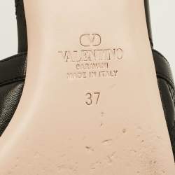 Pre Owned حذاء شريحة فالنتينو جلد مبطن وردي غامق مقاس 39