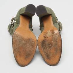 مملوكة مسبقًا حذاء بوت قتالي فالنتينو روكستد جلد ورمادي سويدي مقاس 39