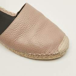 مملوكة مسبقًا Valentino Rockstud Size 38 Beige Leather Ankle Wrap Espadrille Flats