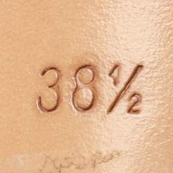 Pre Owned صندل جلد فالنتينو مزخرف كريستال بيج مقاس 38.5