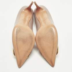 Pre Owned حذاء كعب عالي فالنتينو جلد وردي باهت مقاس 38