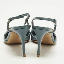 مملوكة مسبقًا حذاء كعب عالي فالنتينو سLingBACK جِلد أزرَق مَقاس 36
