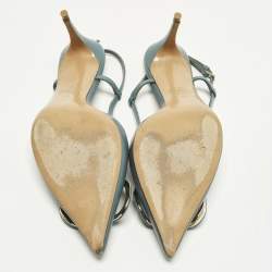 مملوكة مسبقًا حذاء كعب عالي فالنتينو سLingBACK جِلد أزرَق مَقاس 36