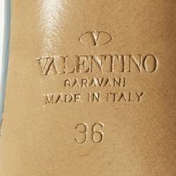 مملوكة مسبقًا حذاء كعب عالي فالنتينو سLingBACK جِلد أزرَق مَقاس 36