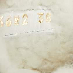 Pre Owned Valentino VLogo Size 38 Black Leather High Top Sneakers