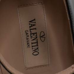 Pre Owned Valentino Black Patent Leather Tango Ankle Strap Pumps Size 38