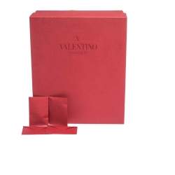 Pre Owned Valentino Pink Patent Leather Rockstud Ankle Strap Sandals Size 39.5