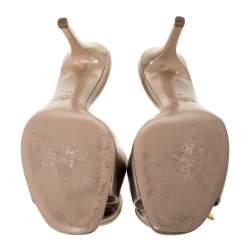 Pre Owned Valentino Metallic Leather Rose Applique Open Toe Sandals Size 41