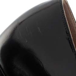 Pre Owned Valentino Black Leather Vlogo Club Pumps Size 39