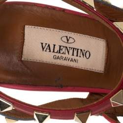 مملوكة مسبقًا Valentino Multicolor Leather Rockstud Pointed Toe Pumps Size 36