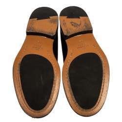 Pre Owned Valentino Black Leather Lace Oxfords Size 36