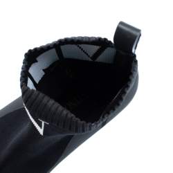 Pre Owned Valentino Black Stretch Knit Fabric Sock Sneakers Size 37