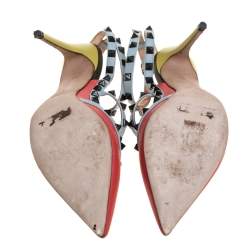 مملوكة مسبقًا Valentino Multicolor Leather Rockstud Sandal Size 38