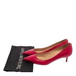 مملوكة مسبقًا حذاء كعب عالي فالنتينو مرصع روكستد و كعب كيتن أحمر مقاس 38