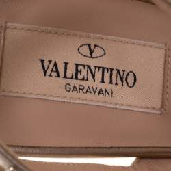 Valentino Gold Leather Rockstud  Ankle Strap Sandals Size 39.5 