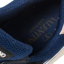 مملوكة مسبقًا Valentino Multicolor Mesh And Leather VLTN Heroes Velcro Strap Sneakers Size 37