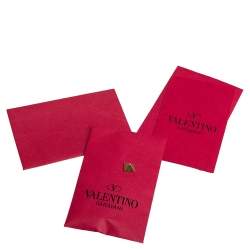 Pre Owned Valentino Green Leather Rolling Rockstud Ankle Strap Ballet Flats Size 36.5