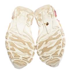 Pre Owned Valentino x Undercover White Leather Chain Rose Print Bounce Sneakers Size 39