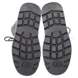 Pre Owned Valentino Black Leather Uniqueform Mid Calf Platform Boots Size 39