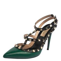 green valentino rockstud shoes