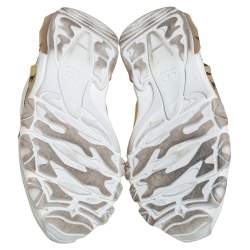 Pre Owned Valentino White Leather VLTN Bounce Sneakers Size 40