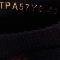 Pre Owned Valentino Tri-Color Leather, Mesh and Suede Low-Top Sneakers Size 40