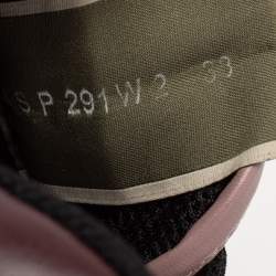 Pre Owned Valentino Pink Leather, Suede and Camouflage Canvas Rockrunner Low-Top Sneakers Size 38