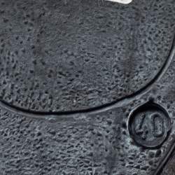 Pre Owned Valentino Black Lace Bow Espadrille Wedge Slingback Sandals Size 40