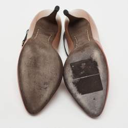 Pre Owned Valentino Two Tone Leather Mary Jane Pumps Size 37