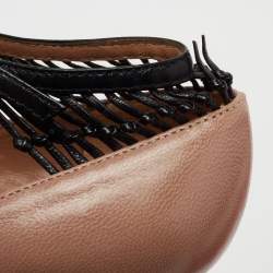 Pre Owned Valentino Two Tone Leather Mary Jane Pumps Size 37