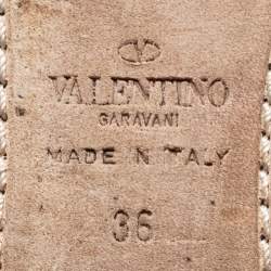 Pre Owned Valentino Black Leather Rockstud Bow Scrunch Ballet Flats Size 36