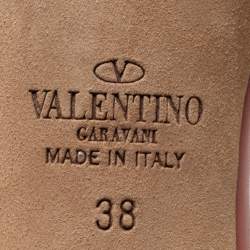 Pre Owned Valentino Multicolor Leather Flower Detail Slingback Sandals Size 38