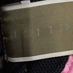 Pre Owned Valentino Multicolor Leather, Suede and Lace Rockrunner Low Top Sneakers Size 39