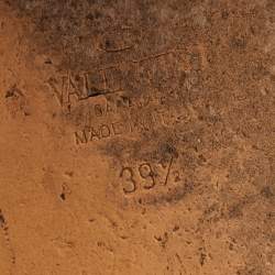 Pre Owned Valentino Blue Denim Flat Slides Size 39.5