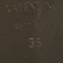 Pre Owned Valentino Multicolor Butterfly Print Canvas Espadrille Flats Size 35