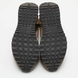 Pre Owned Valentino Multicolor Leather and Suede Rockrunner Sneakers Size 36