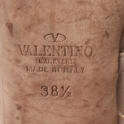 Pre Owned Valentino Transperent PVC Heel Slingback Peep Toe Sandals Size 38.5