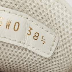 Pre Owned Valentino White/Purple Leather Gumboy Paint Splatter Sneakers Size 38.5