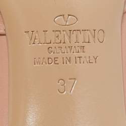 Pre Owned Valentino Pink Leather Rockstud Pumps Size 37