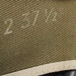 Pre Owned Valentino Multicolor Leather and Canvas Rockrunner Camouflage Low Top Sneakers Size 37.5