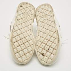 Pre Owned Valentino White Leather One Stud Sneakers Size 38