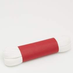 Pre Owned Valentino White/Pink Leather Backnet Sneakers Size 38.5