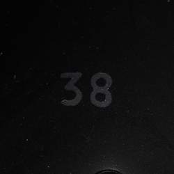 Pre Owned Valentino Black Rubber Rockstud Slides Size 38