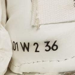 Pre Owned Valentino White Leather Rockstud Low Top Sneakers Size 36