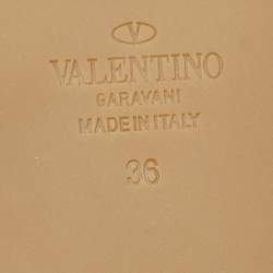 Valentino Beige Raffia Escape V logo Espadrille Flats Size 36