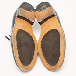 Pre Owned Valentino Black Leather Rockstud Lace Up Derby Size 35.5