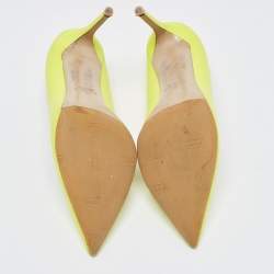 Pre Owned Valentino Green Leather Rockstud Pumps Size 40